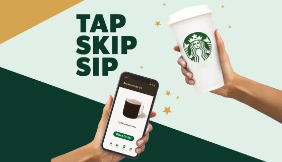 order a coffe with the app